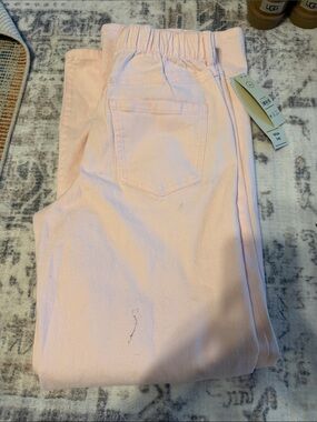 No Boundaries Pale Pink Elastic-Waist Pants